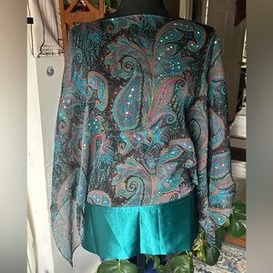 Vintage early 2000s Paisley Sheer top